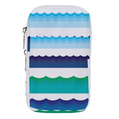 Water Border Water Waves Ocean Sea Waist Pouch (small) by Amaryn4rt