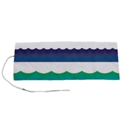 Water Border Water Waves Ocean Sea Roll Up Canvas Pencil Holder (s) by Amaryn4rt