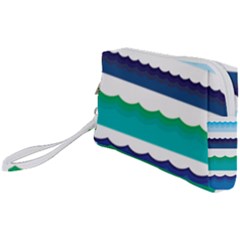 Water Border Water Waves Ocean Sea Wristlet Pouch Bag (small) by Amaryn4rt