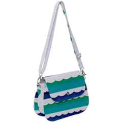 Water Border Water Waves Ocean Sea Saddle Handbag by Amaryn4rt