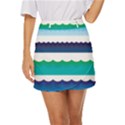 Water Border Water Waves Ocean Sea Mini Front Wrap Skirt View1