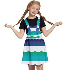 Water Border Water Waves Ocean Sea Kids  Apron Dress by Amaryn4rt