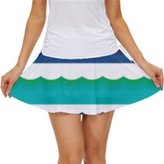 Water Border Water Waves Ocean Sea Women s Skort by Amaryn4rt