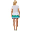 Water Border Water Waves Ocean Sea Women s Skort View4