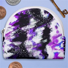 Abstract Canvas Acrylic Digital Design Horseshoe Style Canvas Pouch by Amaryn4rt