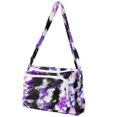 Abstract Canvas Acrylic Digital Design Front Pocket Crossbody Bag by Amaryn4rt