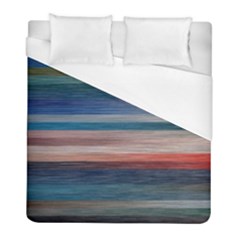 Background Horizontal Lines Duvet Cover (full/ Double Size) by Amaryn4rt