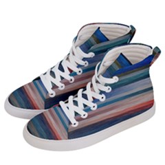 Background Horizontal Lines Men s Hi-top Skate Sneakers by Amaryn4rt