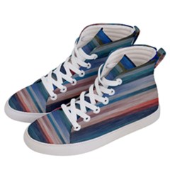 Background Horizontal Lines Women s Hi-top Skate Sneakers by Amaryn4rt