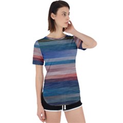 Background Horizontal Lines Perpetual Short Sleeve T-shirt by Amaryn4rt