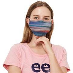 Background Horizontal Lines Fitted Cloth Face Mask (adult) by Amaryn4rt