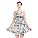 Geometric Triangle Modern Mosaic Reversible Skater Dress View1