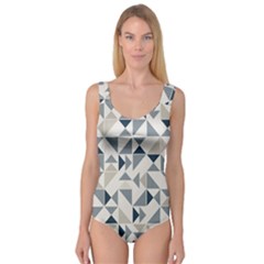 Geometric Triangle Modern Mosaic Princess Tank Leotard  by Amaryn4rt