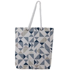 Geometric Triangle Modern Mosaic Full Print Rope Handle Tote (large) by Amaryn4rt