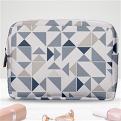 Geometric Triangle Modern Mosaic Make Up Pouch (medium) by Amaryn4rt