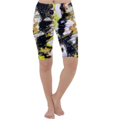 Canvas Acrylic Digital Design Art Cropped Leggings  by Amaryn4rt