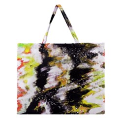 Canvas Acrylic Digital Design Art Zipper Large Tote Bag by Amaryn4rt