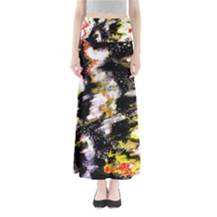 Canvas Acrylic Digital Design Art Full Length Maxi Skirt by Amaryn4rt