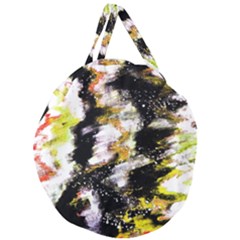 Canvas Acrylic Digital Design Art Giant Round Zipper Tote by Amaryn4rt