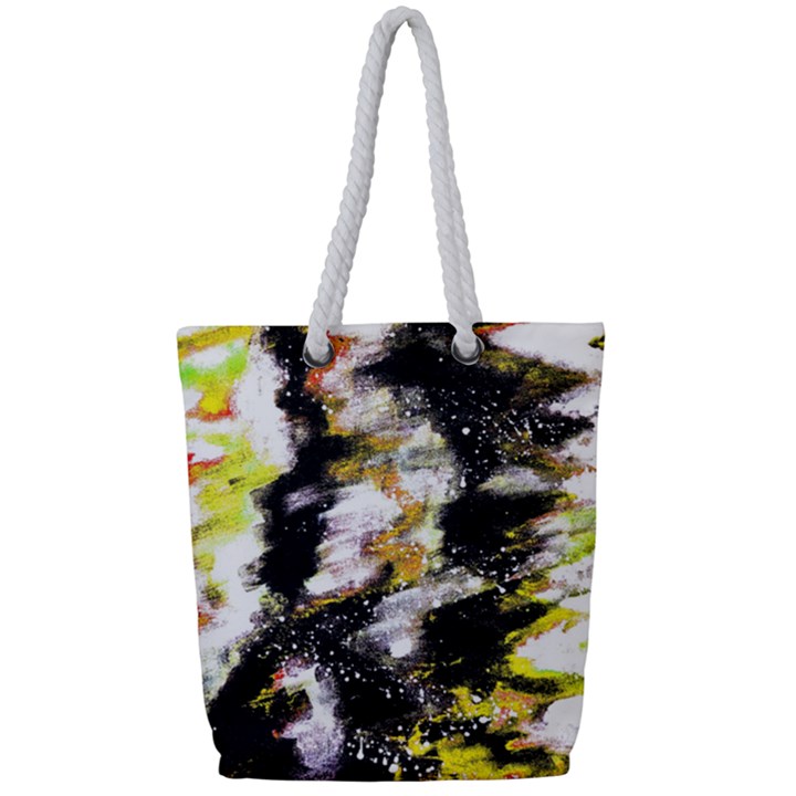 Canvas Acrylic Digital Design Art Full Print Rope Handle Tote (Small)