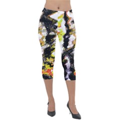 Canvas Acrylic Digital Design Art Lightweight Velour Capri Leggings  by Amaryn4rt