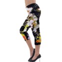 Canvas Acrylic Digital Design Art Lightweight Velour Capri Leggings  View3