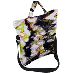 Canvas Acrylic Digital Design Art Fold Over Handle Tote Bag by Amaryn4rt