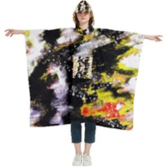 Canvas Acrylic Digital Design Art Women s Hooded Rain Ponchos by Amaryn4rt