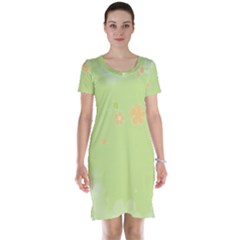 Aniseed Green Vintage Background Short Sleeve Nightdress by Amaryn4rt