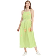 Aniseed Green Vintage Background Boho Sleeveless Summer Dress