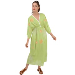 Aniseed Green Vintage Background Grecian Style  Maxi Dress by Amaryn4rt