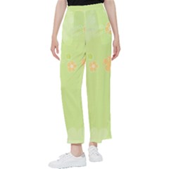 Aniseed Green Vintage Background Women s Pants  by Amaryn4rt