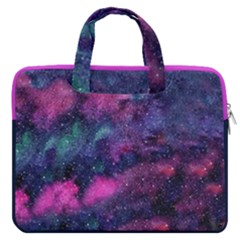 Purple Elegant Galaxy Pink Space Pattern Carrying Handbag Laptop Sleeve by CoolDesigns