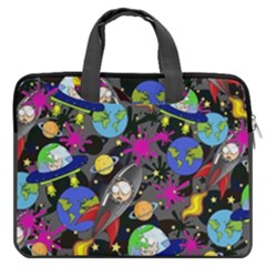 Colorful Space Frizzle 13  Double Pocket Laptop Bag by CoolDesigns