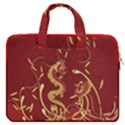 Vintage Dragon Red Chinese Print 13  Double Pocket Laptop Bag View1