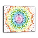 Mandala Pattern Rainbow Pride Canvas 14  x 11  (Stretched) View1