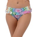 Mandala Pattern Rainbow Pride Frill Bikini Bottoms View1