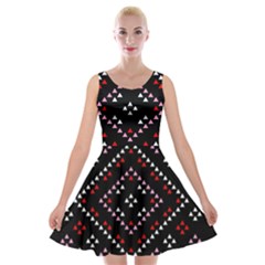 Pattern Abstract Design Art Velvet Skater Dress by Ravend