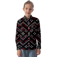 Pattern Abstract Design Art Kids  Long Sleeve Shirt by Ravend