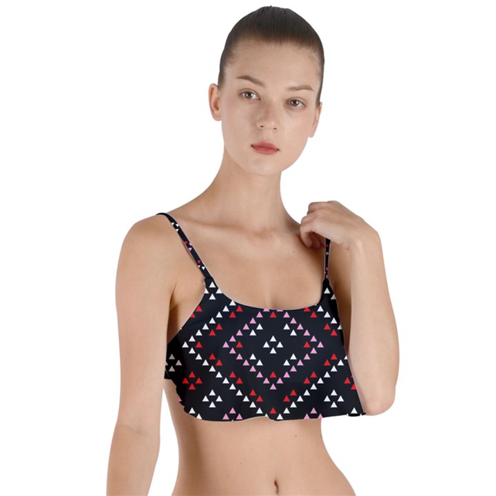 Pattern Abstract Design Art Layered Top Bikini Top 