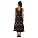 Pattern Abstract Design Art Sleeveless Cross Front Cocktail Midi Chiffon Dress View4