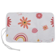 Seamless Pattern Flowers Rainbow Pen Storage Case (l) by Ravend