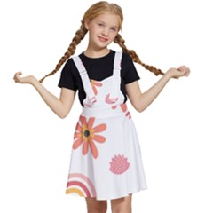 Seamless Pattern Flowers Rainbow Kids  Apron Dress by Ravend