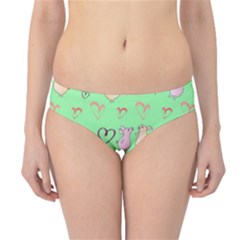 Pig Heart Digital Hipster Bikini Bottoms by Ravend