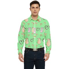 Pig Heart Digital Men s Long Sleeve  Shirt by Ravend