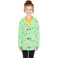 Pig Heart Digital Kids  Double Breasted Button Coat by Ravend