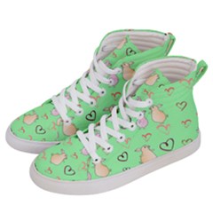 Pig Heart Digital Men s Hi-top Skate Sneakers by Ravend