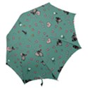 Raccoon Love Texture Seamless Hook Handle Umbrellas (Small) View2