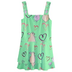 Pig Heart Digital Kids  Layered Skirt Swimsuit by Ravend