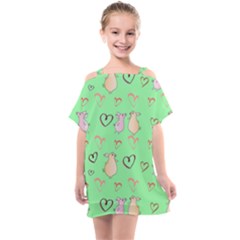 Pig Heart Digital Kids  One Piece Chiffon Dress by Ravend